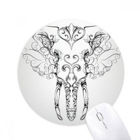 Dıythinker Mamut Fil Hayvan Portre Baskılı Yuvarlak Kaymaz Kauçuk Mouse Pad