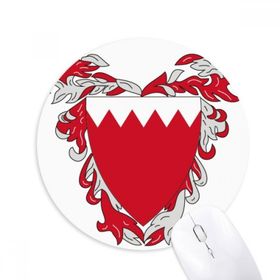 Dıythinker Manama Bahreyn Ulusal Amblem Baskılı Yuvarlak Kaymaz Kauçuk Mouse Pad
