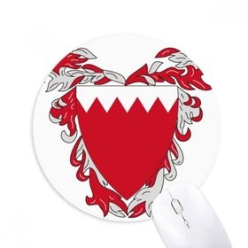 Dıythinker Manama Bahreyn Ulusal Amblem Baskılı Yuvarlak Kaymaz Kauçuk Mouse Pad