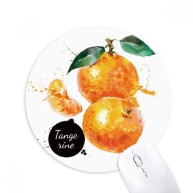 Dıythinker Mandalina Meyvesi Lezzetli Sağlıklı Suluboya Baskılı Yuvarlak Kaymaz Kauçuk Mouse Pad