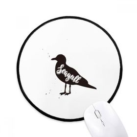 Dıythinker Martı Siyah ve Beyaz Hayvan Yuvarlak Kaymaz Mouse Pad