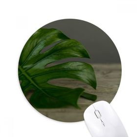 Dıythinker Masa Yaprağı Bitki Resmi Doğa Baskılı Yuvarlak Kaymaz Kauçuk Mouse Pad