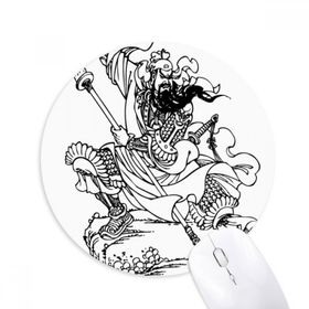 Dıythinker Masterpiece Romantik Üç Kingdoms Çin Baskılı Yuvarlak Kaymaz Kauçuk Mouse Pad
