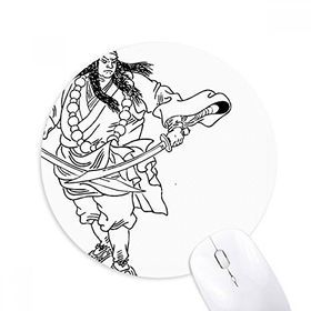 Dıythinker Masterpiece The Romance Çin Figürü Wusong Baskılı Yuvarlak Kaymaz Kauçuk Mouse Pad
