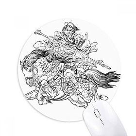 Dıythinker Masterpiece The Romance Three Kingdoms Baskılı Yuvarlak Kaymaz Kauçuk Mouse Pad