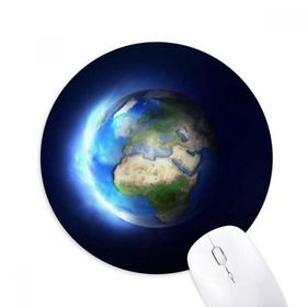 Dıythinker Mavi Beyaz Planet Earth Baskılı Yuvarlak Kaymaz Kauçuk Mouse Pad