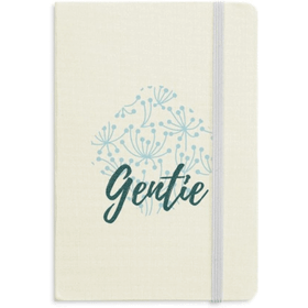 Dıythinker Mavi Çiçek Bitki Boya Kumaş Sert Kapak A5 Defter
