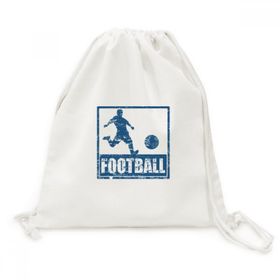 Dıythinker Mavi Futbolcu Kick Futbol Tuval İpli Sırt Çantası