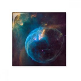 Dıythinker Mavi Kahverengi Gezegen Bulutsusu Mavi Seramik 10x10 cm Seramik Karo