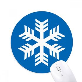 Dıythinker Mavi Kar Tanesi Kış Spor Silueti Baskılı Yuvarlak Kaymaz Kauçuk Mouse Pad