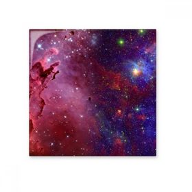 Dıythinker Mavi Kırmızı Bulutlar Yıldızlar Galaksi 20x20 cm Seramik Karo