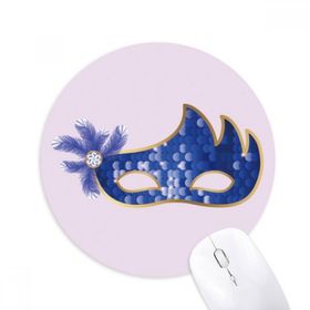 Dıythinker Mavi Maske Happy Carnival of Venice Baskılı Yuvarlak Kaymaz Kauçuk Mouse Pad