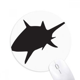 Dıythinker Mavi Okyanus Siyah Köpekbalığı Biyoloji Desenli Baskılı Yuvarlak Kaymaz Kauçuk Mouse Pad