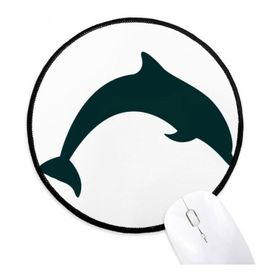 Dıythinker Mavi Okyanus Streamline Yüzme Yunus Yuvarlak Kaymaz Mouse Pad
