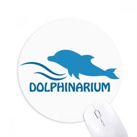 Dıythinker Mavi Okyanus Yüzme Yunus Desenli Baskılı Yuvarlak Kaymaz Kauçuk Mouse Pad