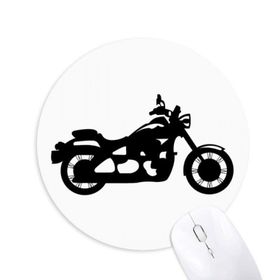 Dıythinker Mekanik Motosiklet Siyah Desenli Baskılı Yuvarlak Kaymaz Kauçuk Mouse Pad