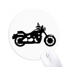 Dıythinker Mekanik Motosiklet Siyah Desenli Baskılı Yuvarlak Kaymaz Kauçuk Mouse Pad