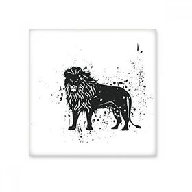 Dıythinker Meksika Aslanı Basit Siyah Beyaz 20x20 cm Seramik Karo