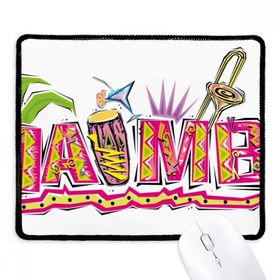 Dıythinker Meksika Kültürü Elment Pembe Mambo Slogan Kaymaz Siyah Başlıklı Kenarlar Mouse Pad