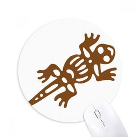 Dıythinker Meksika Totems Gecko Kertenkele Antik Medeniyet Baskılı Yuvarlak Kaymaz Kauçuk Mouse Pad