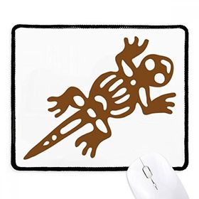 Dıythinker Meksika Totems Gecko Kertenkele Antik Medeniyet Kaymaz Siyah Başlıklı Kenarlar Mouse Pad