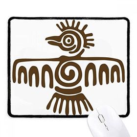 Dıythinker Meksika Totems Kel Kartal Antik Uygarlık Kaymaz Siyah Başlıklı Kenarlar Mouse Pad