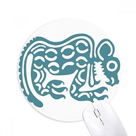 Dıythinker Meksika Totems Meksika Hayvan Antik Medeniyet Baskılı Yuvarlak Kaymaz Kauçuk Mouse Pad