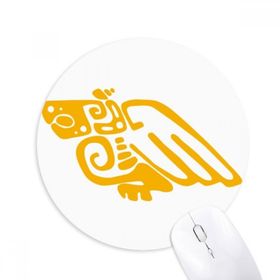 Dıythinker Meksika Totems Meksika Kartalı Antik Uygarlık Baskılı Yuvarlak Kaymaz Kauçuk Mouse Pad