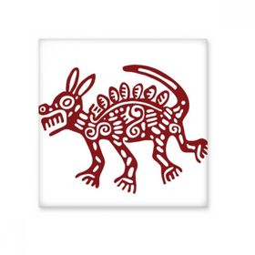 Dıythinker Meksika Totems Meksika Vahşi Hayvan Antik Medeniyet 10x10 cm Seramik Karo