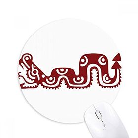 Dıythinker Meksika Totems Meksika Yılan Antik Medeniyet Baskılı Yuvarlak Kaymaz Kauçuk Mouse Pad
