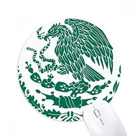 Dıythinker Meksika Ulusal Amblem Ülke Baskılı Yuvarlak Kaymaz Kauçuk Mouse Pad