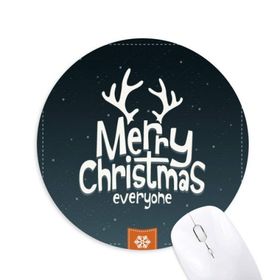 Dıythinker Merry Christmas Ren Geyiği Çizgi Film Desenli Baskılı Yuvarlak Kaymaz Kauçuk Mouse Pad