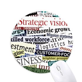 Dıythinker Metin Başlığı Damar Desenli Arka Plan Baskılı Yuvarlak Kaymaz Kauçuk Mouse Pad