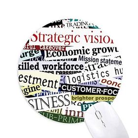 Dıythinker Metin Başlığı Damar Desenli Arka Plan Baskılı Yuvarlak Kaymaz Kauçuk Mouse Pad