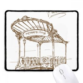 Dıythinker Metropolitain İstasyonu Fransa Paris Kent Simgesi Kaymaz Siyah Başlıklı Kenarlar Mouse Pad