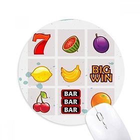 Dıythinker Meyve Dijital Çizgi Film İllüstrasyon Desen Baskılı Yuvarlak Kaymaz Kauçuk Mouse Pad