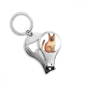 Dıythinker Miaoji Boyama Suluboya Kedi Siyam Anahtarlık