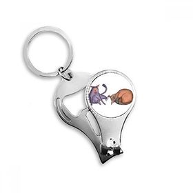 Dıythinker Miaoji Boyama Suluboya Mavi Kedi Anahtarlı