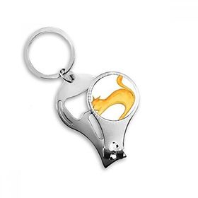 Dıythinker Miaoji Boyama Suluboya Turuncu Kedi Anahtarlık