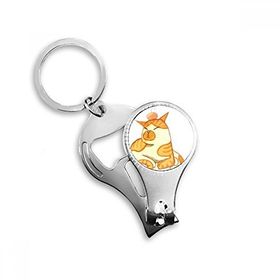 Dıythinker Miaoji Boyama Suluboya Turuncu Kedi Anahtarlık