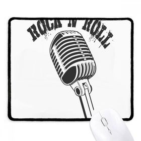 Dıythinker Mikrofon Resimli Müzik Basit Desen Kaymaz Siyah Başlıklı Kenarlar Mouse Pad