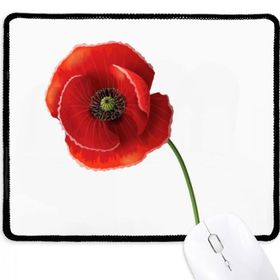 Dıythinker Mısır Haşhaş Kırmızı Çiçek Sanatı Boyama Basitlik Kaymaz Mouse Pad