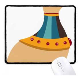 Dıythinker Mısır Kedi Totem Illüstrasyon Desen Kaymaz Mousepad Oyunu Ofis Siyah Titched Kenarları Hediye