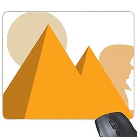 Dıythinker Mısır Kültürü Sarı Sfenks Piramitler Güneş Soyut İllüstrasyon Desen Baskılı Dikdörtgen Kaymaz Kauçuk Mouse Pad