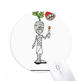 Dıythinker Mısır Mumya Cadılar Bayramı Mutasyon Horus Baskılı Yuvarlak Kaymaz Kauçuk Mouse Pad