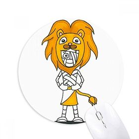 Dıythinker Mısır Mumya Horus Aslan Şapkası Baskılı Yuvarlak Kaymaz Kauçuk Mouse Pad