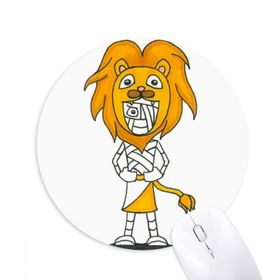 Dıythinker Mısır Mumya Horus Aslan Şapkası Baskılı Yuvarlak Kaymaz Kauçuk Mouse Pad