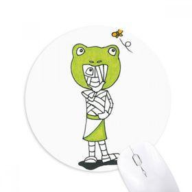 Dıythinker Mısır Mumya Horus Kurbağa Şapkası Baskılı Yuvarlak Kaymaz Kauçuk Mouse Pad