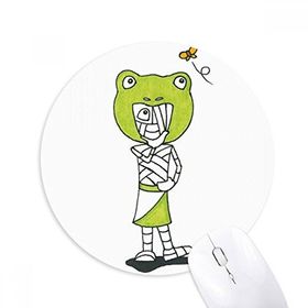 Dıythinker Mısır Mumya Horus Kurbağa Şapkası Baskılı Yuvarlak Kaymaz Kauçuk Mouse Pad