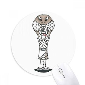 Dıythinker Mısır Mumya Horus Yılan Şapkası Baskılı Yuvarlak Kaymaz Kauçuk Mouse Pad